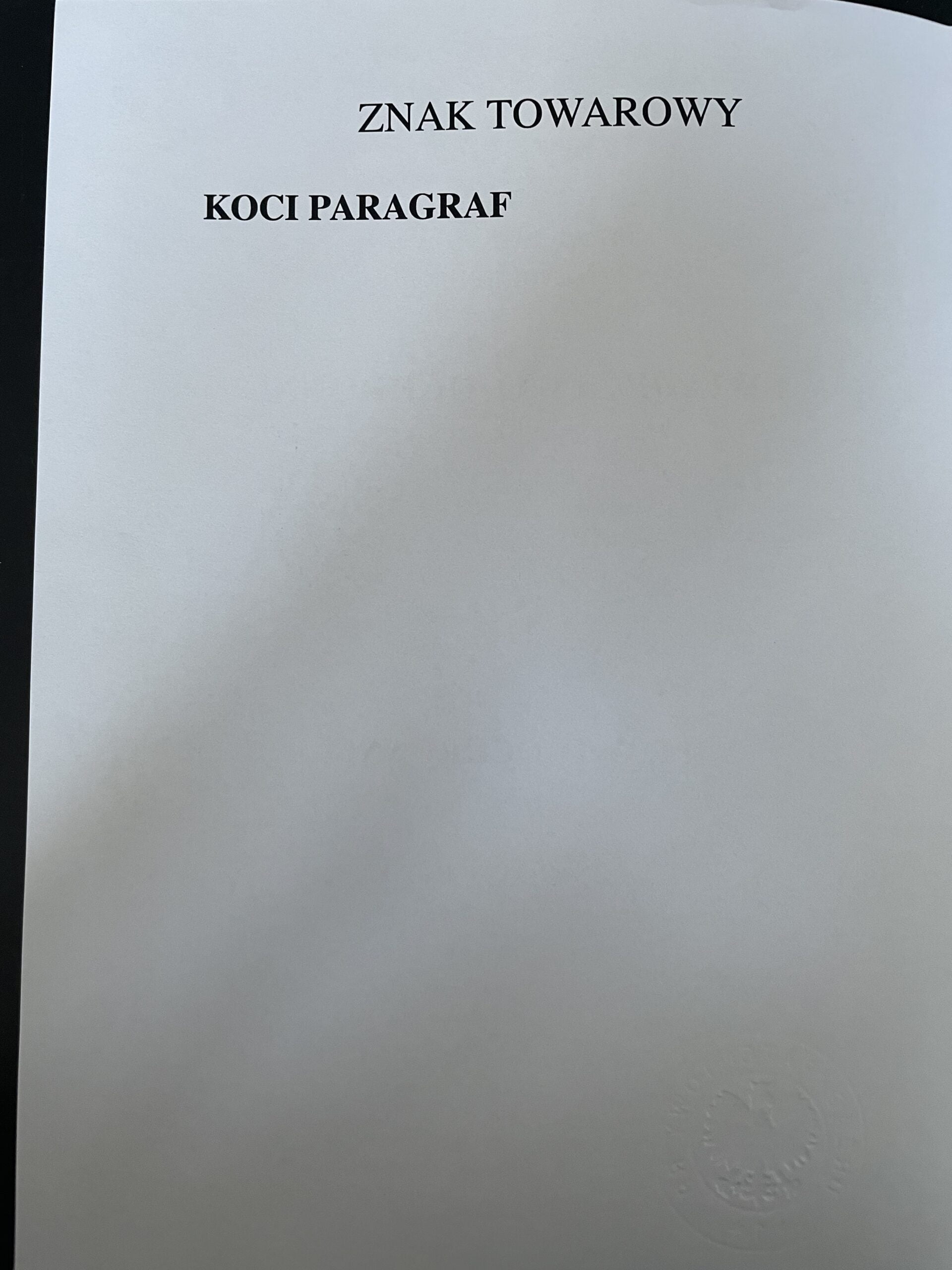 Koci Paragraf chronionym znakiem towarowym
