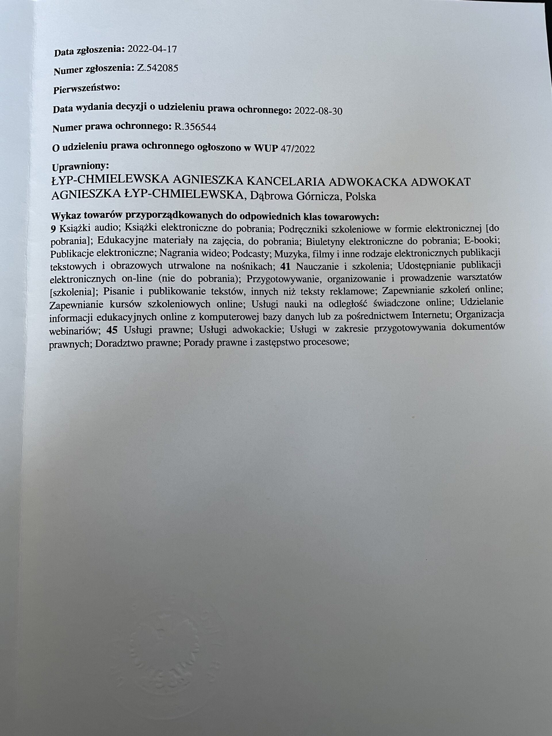 Koci Paragraf chronionym znakiem towarowym